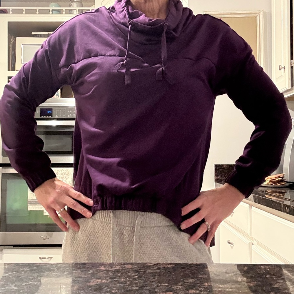 Fabletics Purple Funnel Neck Pullover- Size S